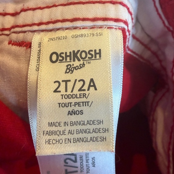 Vintage Oshkosh Vestbak Red Shortalls Short Overalls Romper
Eyelet Lace Trim 2T - Picture 4 of 5